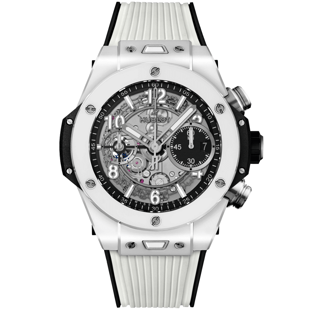 【中古】HUBLOT ウブロ ビッグ バン ウニコ 42mm ホワイトセラミック 441.HX.1171.RX 箱付