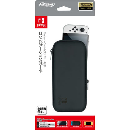 MAXGAMES Nintendo Switch ファミリー対応コンビネーションポーチ ブラック 任天堂ライセンス商品
