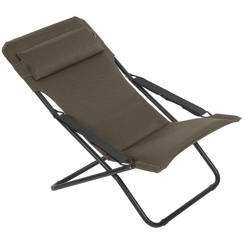 【大型商品】Lafuma ラフマ デッキチェア TRANSABED AIR COMFORT LFM2865-7057 ブラック フランス製