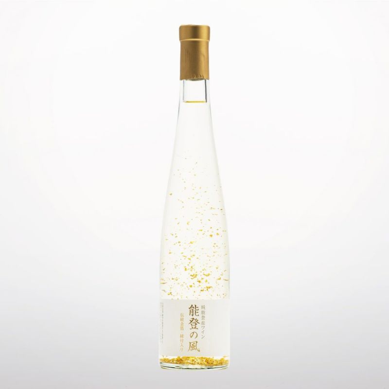 純能登産ワイン 能登の風 2022 伝統金箔 375ml 12度 ギフト箱入り
