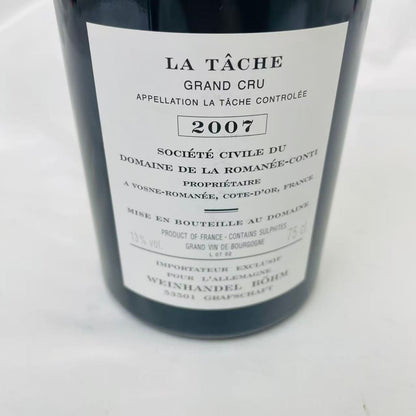 【古酒】【並行】DRC ドメーヌ ド ラ ロマネコンティ ラ ターシュ 2007年 750ml LA TACHE